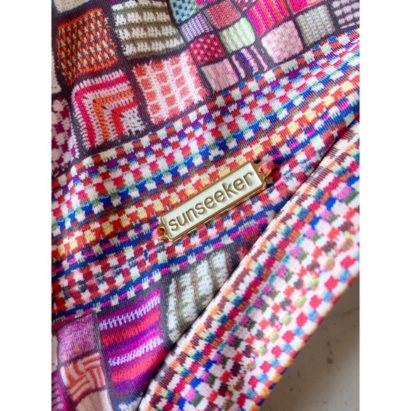 Nwt Sunseeker Australia Bikini Swim Halter Lace Up Top Cutout High Waist Bottoms - Picture 12 of 12